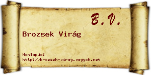 Brozsek Virág névjegykártya